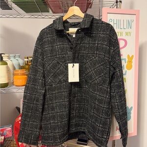 NWT 226$ Method Black and White Plaid Shirt
